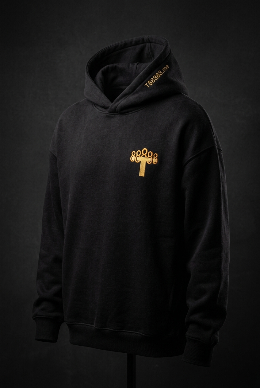 Embroidered logo hoodie